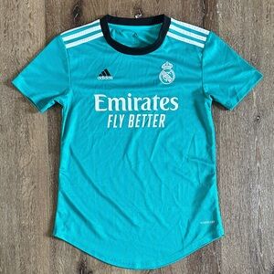 Adidas Kids Turquoise Soccer Jersey